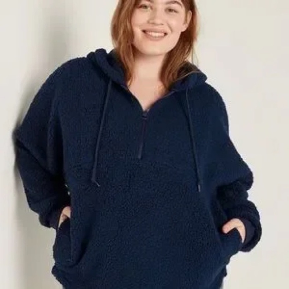 Pink Victorias Secret Oversized Long Sherpa Hoodie